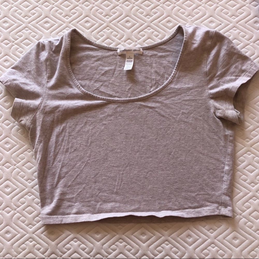 Gray Crop Top